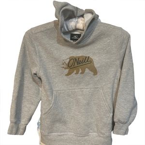 Kids Boy ONeill Bear Grey Hoodie size 7x like new
